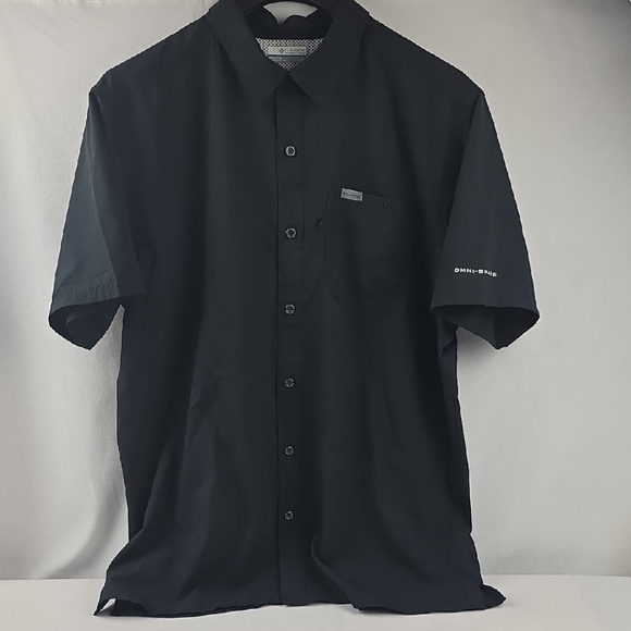 Columbia Other - Columbia Men's Omni-Shade Black Casual Button Down Lightweight Shirt LG